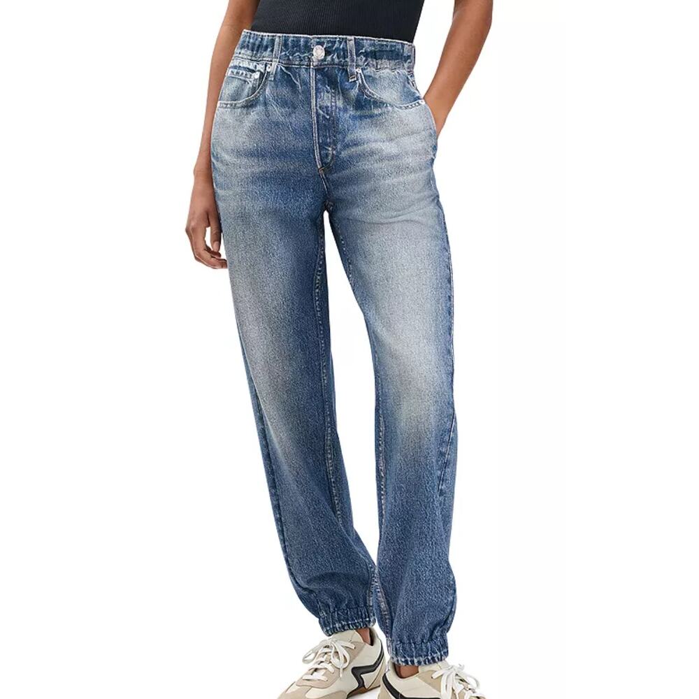 Rag & Bone rb Miramar Jogger Sweatpants Jeans Blue Elastic Waist Ankle Size M - Picture 2 of 13